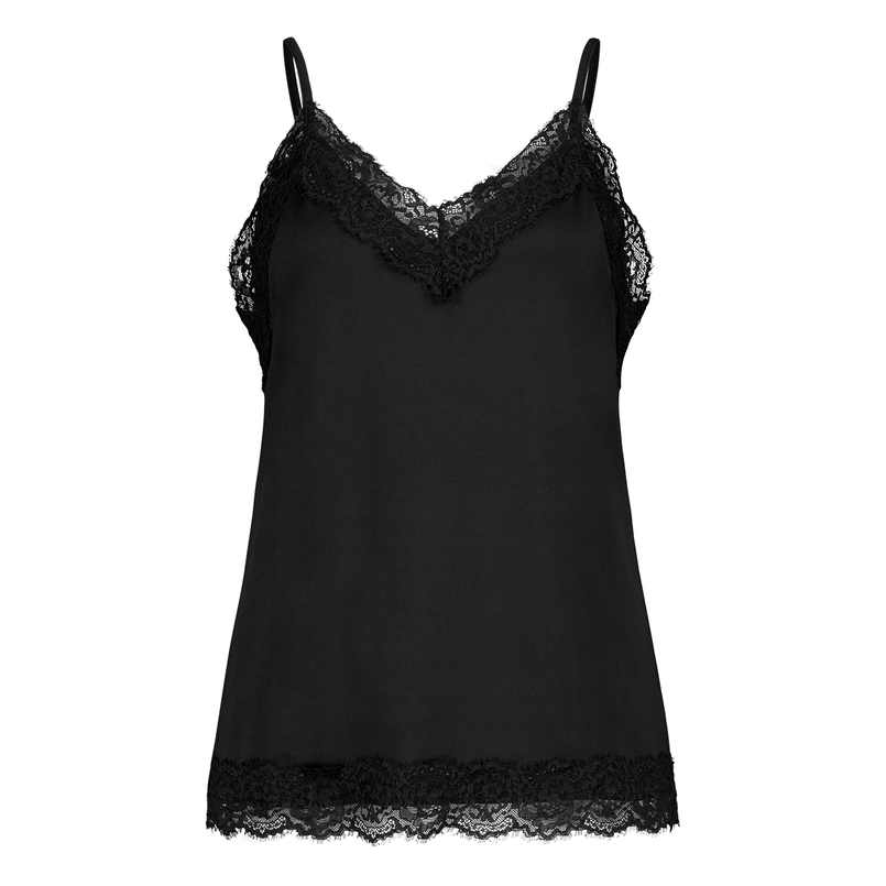 Ivy & You Dames Top Strs-11singletkant Zwart