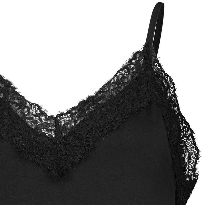 Ivy & You Dames Top Strs-11singletkant Zwart