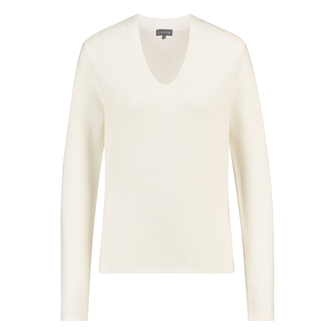 Ivy & You Dames Trui Aps-113v-halskraag Beige