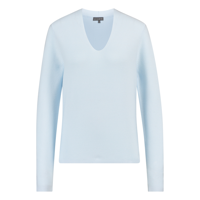 Ivy & You Dames Trui Aps-113v-halskraag Bleu