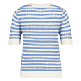 Ivy & You Dames Trui Aps-121r-halsstreep Midden blauw