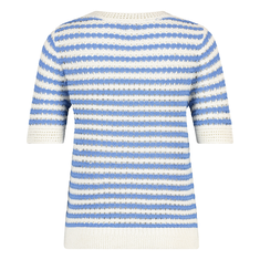 Ivy & You Dames Trui Aps-121r-halsstreep Midden blauw