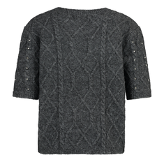 Ivy & You Dames Trui strass stenen Antraciet
