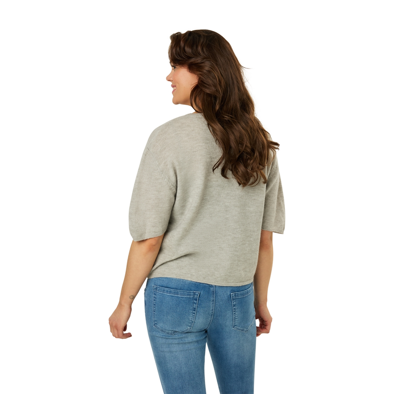 Ivy & You Dames Trui Strs-10pullv-hals Grijs mele