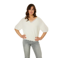 Ivy & You Dames Trui Strs-10pullv-hals OFF-WHITE