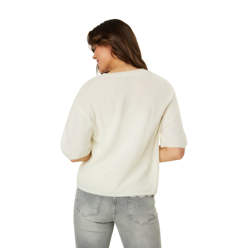 Ivy & You Dames Trui Strs-10pullv-hals OFF-WHITE