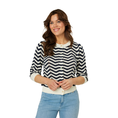 Ivy & You Dames Vest Aps-111vestjezig-zag Blauw dessin