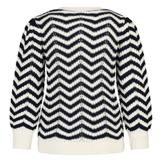 Ivy & You Dames Vest Aps-111vestjezig-zag Blauw dessin