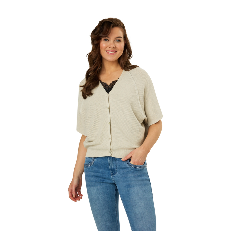 Ivy & You Dames Vest Aps-117vestv-hals Wit