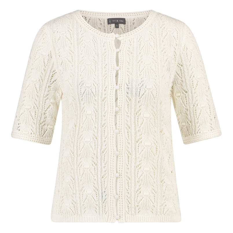 Ivy & You Dames Vest Aps-119 OFF-WHITE