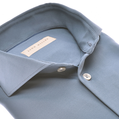 John Miller Heren Overhemd 5142035 Blauw mele
