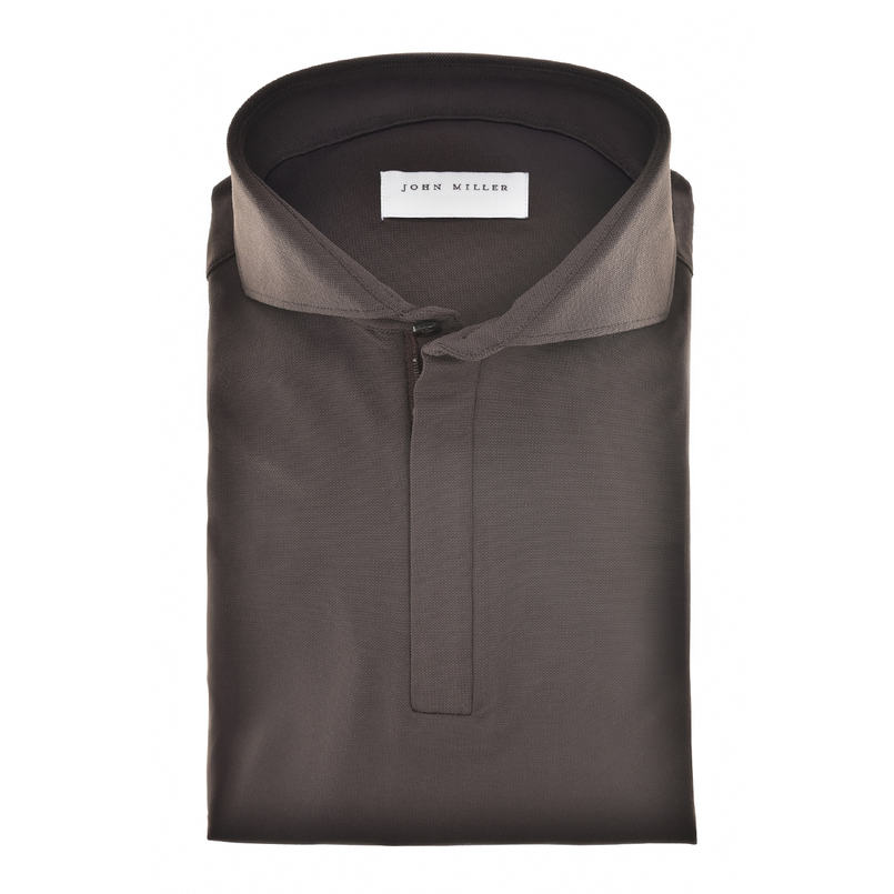 John Miller Heren Overhemd 5142463 Bruin