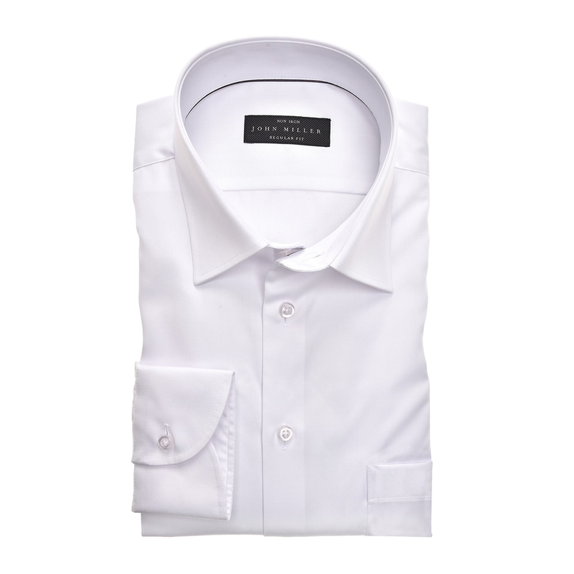 John Miller Heren Overhemd 5315501 Wit