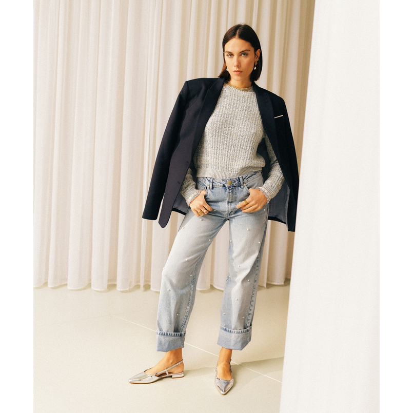 Josh V Dames Jeans Phebe Mid blue denim