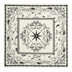 Josh V Dames shawl met print Zwart dessin