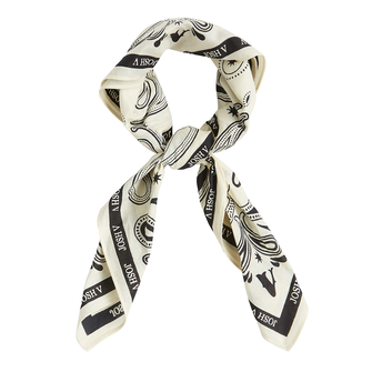 Josh V Dames shawl met print Zwart dessin
