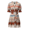 K-Design Dames jurk A122 Bruin dessin