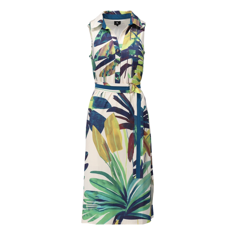 K-Design Dames Jurk A321 Groen dessin