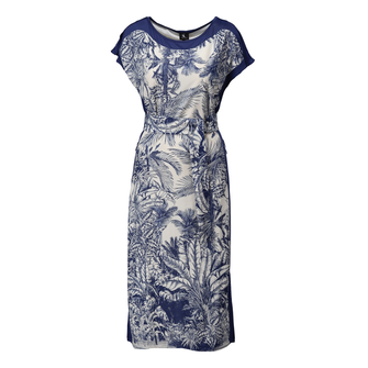 K-Design Dames Jurk A328 Blauw dessin