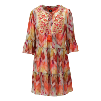 K-Design Dames Jurk A507 Rood dessin