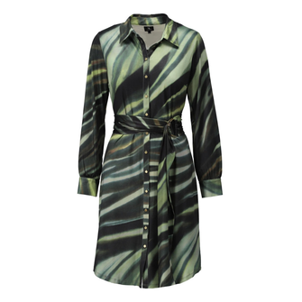 K-Design Dames Jurk B131 Groen dessin
