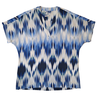Kyra Dames Blouse Faded Ronina Blauw dessin