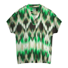 Kyra Dames Blouse Faded Ronina - S25 Groen dessin