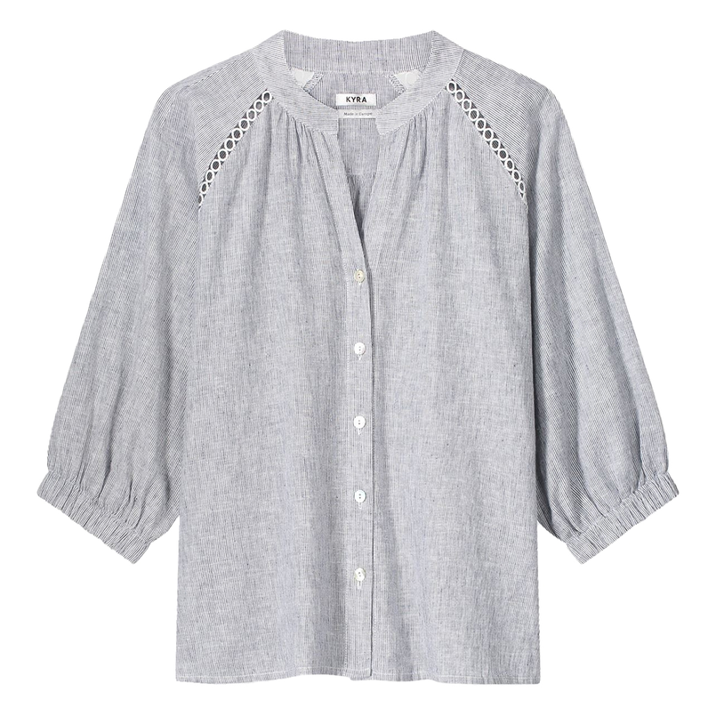 Kyra Dames Blouse Inessa Blauw dessin