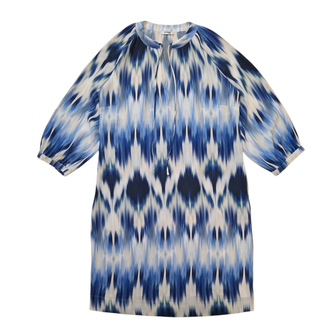 Kyra Dames Jurk Faded Valentina Blauw dessin