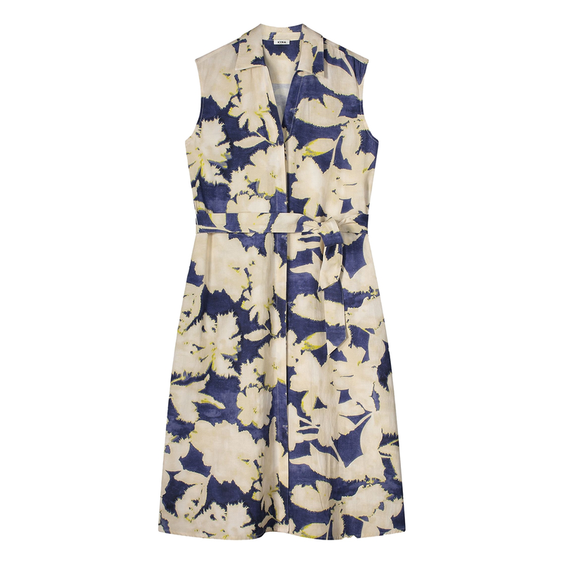 Kyra Dames Jurk Kaira Blauw dessin