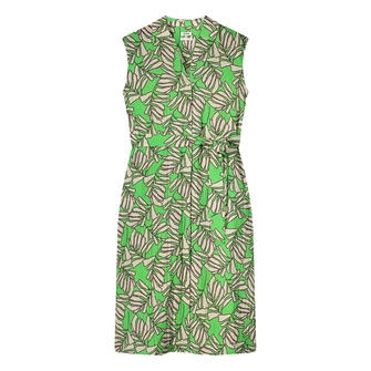 Kyra Dames Jurk Suki - S25 Groen dessin
