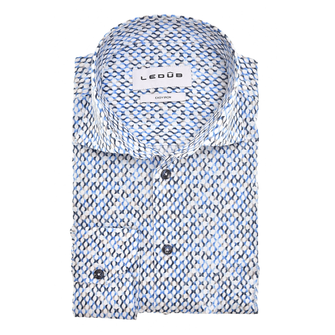 Ledub Heren Overhemd 0142821 Aqua