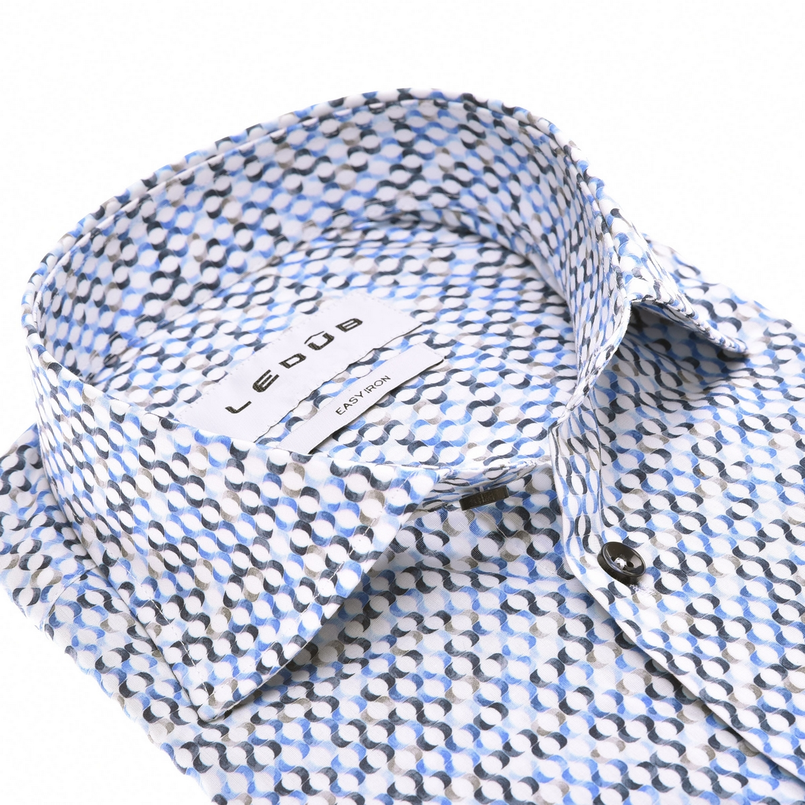 Ledub Heren Overhemd 0142821 Aqua
