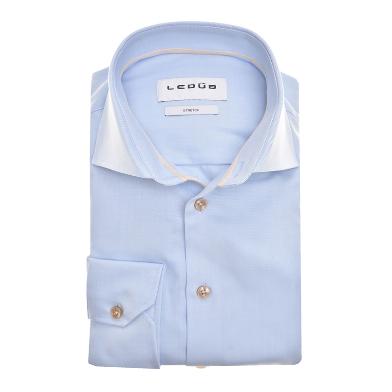 Ledub Heren Overhemd 0142833 Bleu