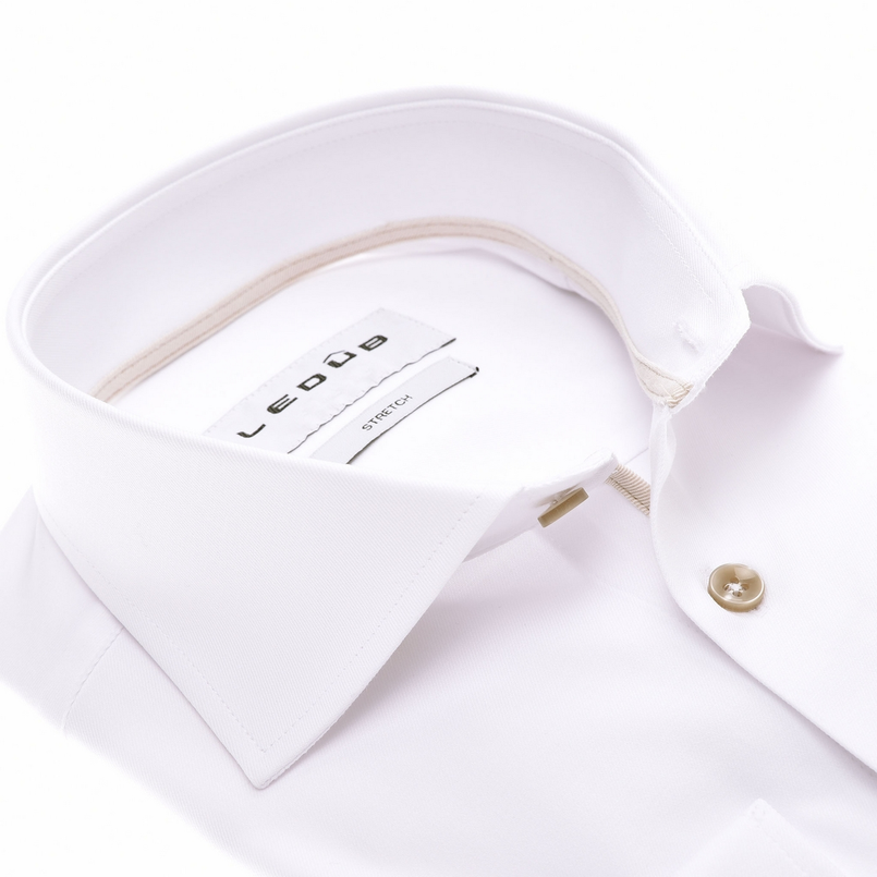 Ledub Heren Overhemd 0142833 Bruin dessin