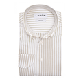 Ledub Heren Overhemd 0142883 Bruin dessin
