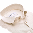 Ledub Heren Overhemd 0142915 Bruin dessin