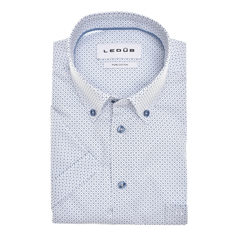 Ledub Heren Overhemd 0702041 Royal blue