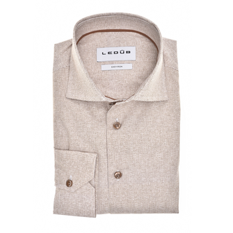 Ledub Heren Overhemd 143094 Midden bruin