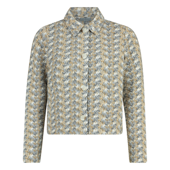 Les Copines Dames Blazer 25059jacquardjacket Camel