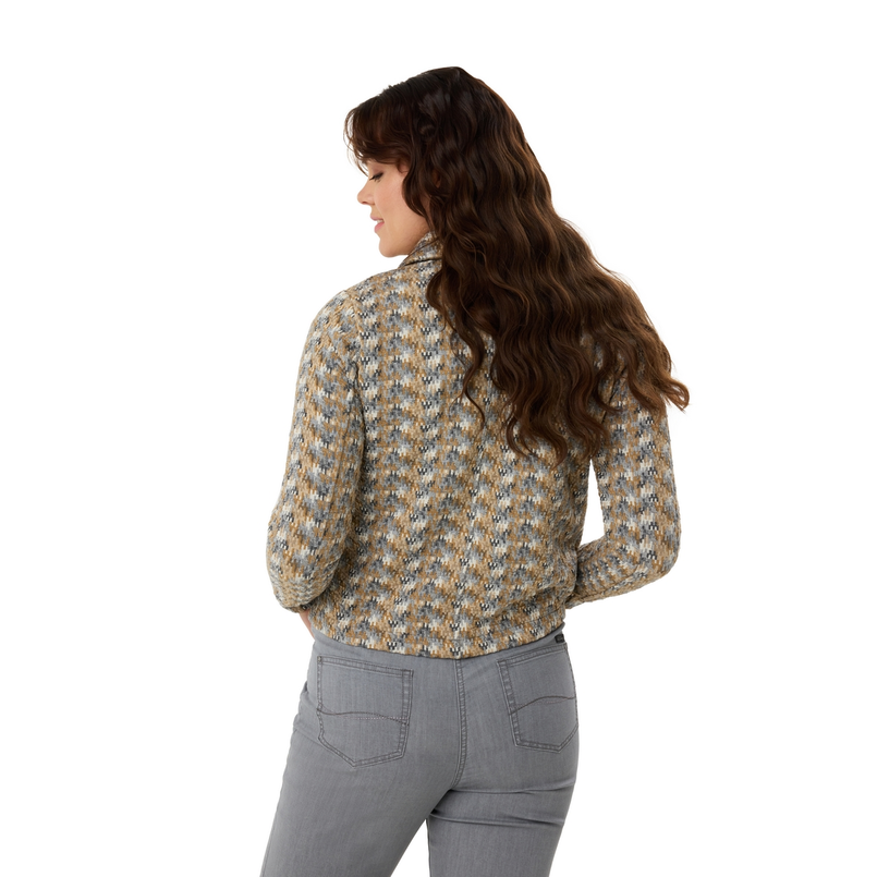 Les Copines Dames Blazer 25059jacquardjacket Camel