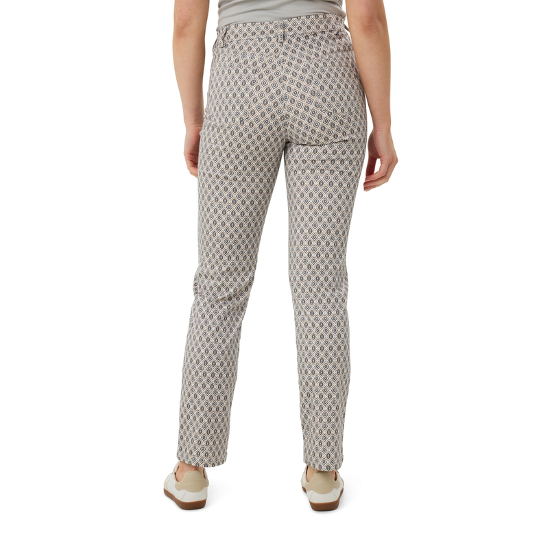 Les Copines Dames Broek Gretha#geo Ruit Middengrijs
