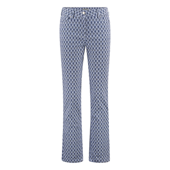 Les Copines Dames Broek Gretha#geo Ruit Navy