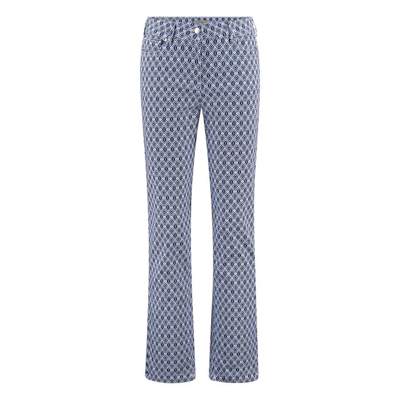 Les Copines Dames Broek Gretha#geo Ruit Navy