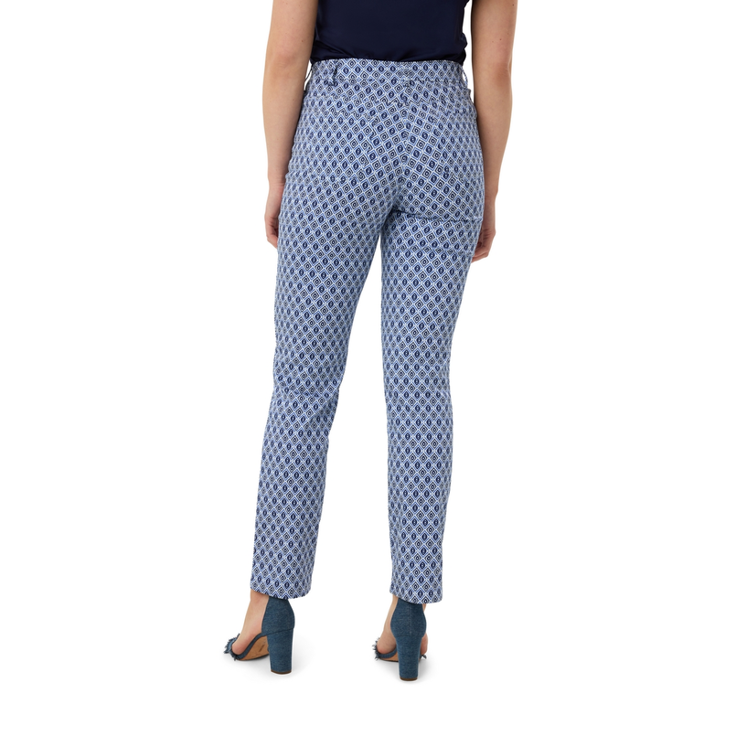 Les Copines Dames Broek Gretha#geo Ruit Navy