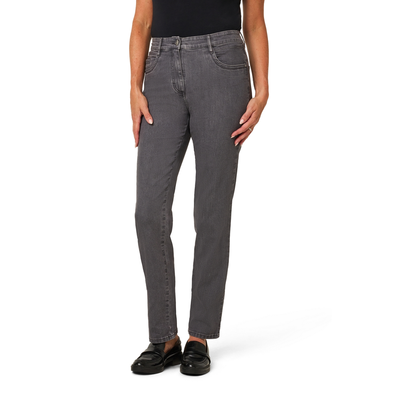 Les Copines Dames Jeans Cathy Donkergrijs