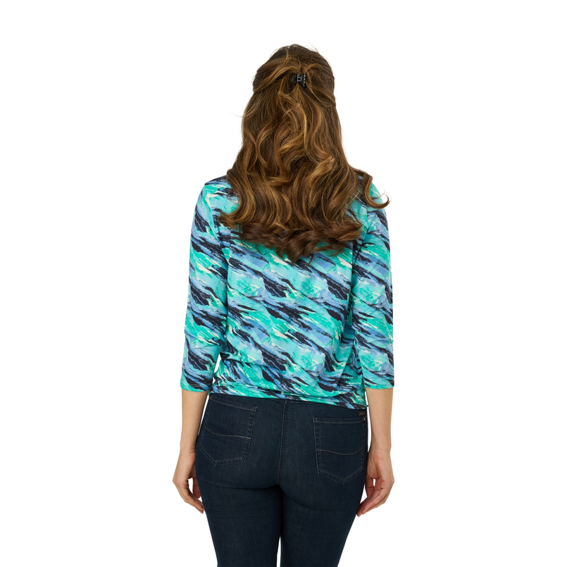 Les Copines Dames Top 25036topblouson3/4mw Aqua