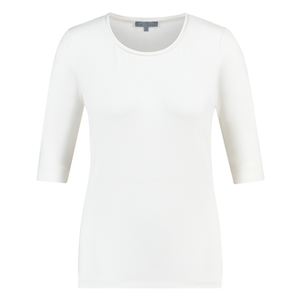 Les Copines Dames Top 25038topsatinbies OFF-WHITE