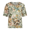 Les Copines Dames Top 25062 Cotton Flame Khakigroen