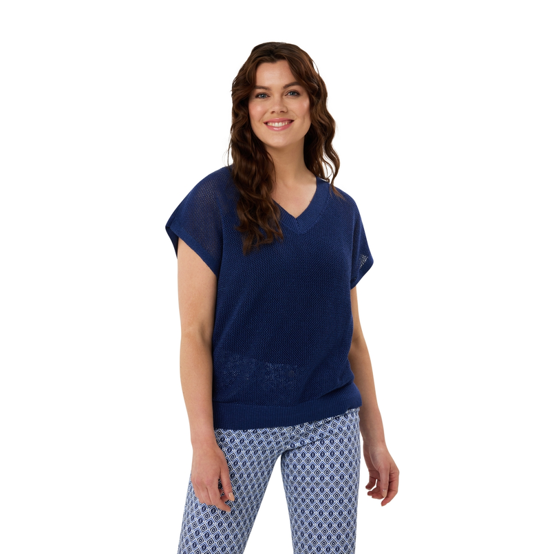 Les Copines Dames Trui Slk20-8387 Navy